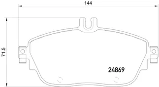 Hella Pagid Front Disc Brake Pad Set - 0084200320